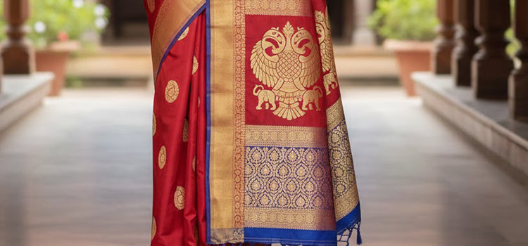 Ganda Berunda Motif on Silk Sarees