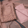Mul Chanderi Light Peach Unstitched Salwar Material With Dupatta