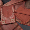Mul Cotton Brick Red Unstitched Salwar Material With Dupatta