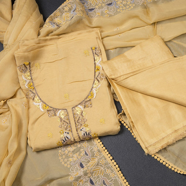 Mul Cotton Sandal Unstitched Salwar Material With Dupatta