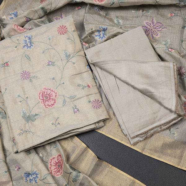 Mul Cotton Light Pista Green Unstitched Salwar Material With Dupatta