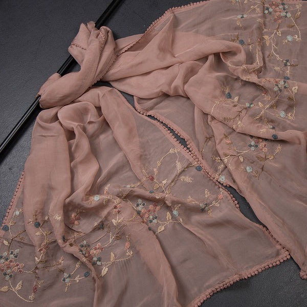 Mul Cotton Light Onion Pink Unstitched Salwar Material With Dupatta