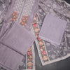 Mul Chanderi Lavender Unstitched Salwar Material With Dupatta