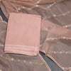 Mul Chanderi Peach Unstitched Salwar Material With Dupatta