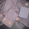 Mul Chanderi Lilac Purple Unstitched Salwar Material With Dupatta