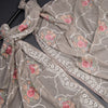 Mul Chanderi Greyish Brown Unstitched Salwar Material With Dupatta 02