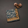 Modal Silk Dark Teal Blue Floral Printed Saree