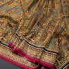 Modal Silk Multi Colour Printed Saree With Peacock Design