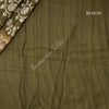 Modal Silk Olive Green Floral Printed Saree 02