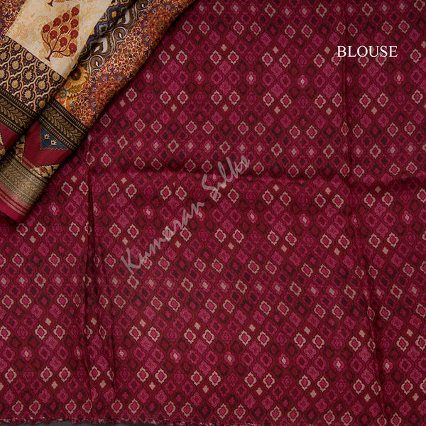 Modal Silk Multi Colour Floral Printed Saree 02