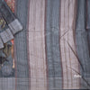 Semi Raw Silk Grey Printed Saree 08