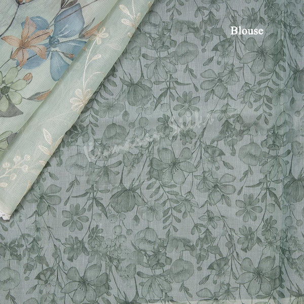 Kota Light Green Thread Embroidered Saree 02