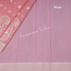 Semi Raw Silk Light Pink Thread Embroidered Saree