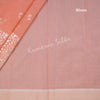 Semi Raw Silk Dark Peach Thread Embroidered Saree