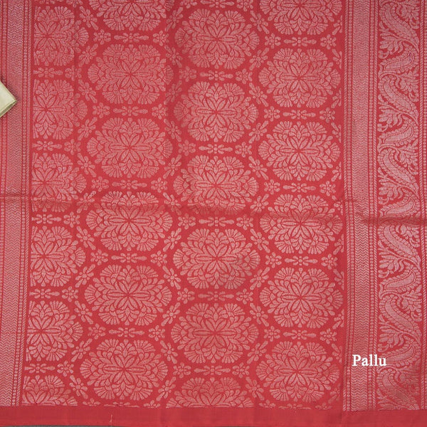 Tea Green Borderless Soft Silk Saree With Floral Zari Buttas