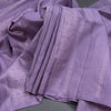 Light Purple Borderless Soft Silk Saree With Copper And Silver Zari Design