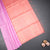 Light Pink Borderless Soft Silk Saree With Floral Zig Zag Design In Gold And Silver Zari