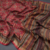 Modal Silk Red Floral Printed Saree