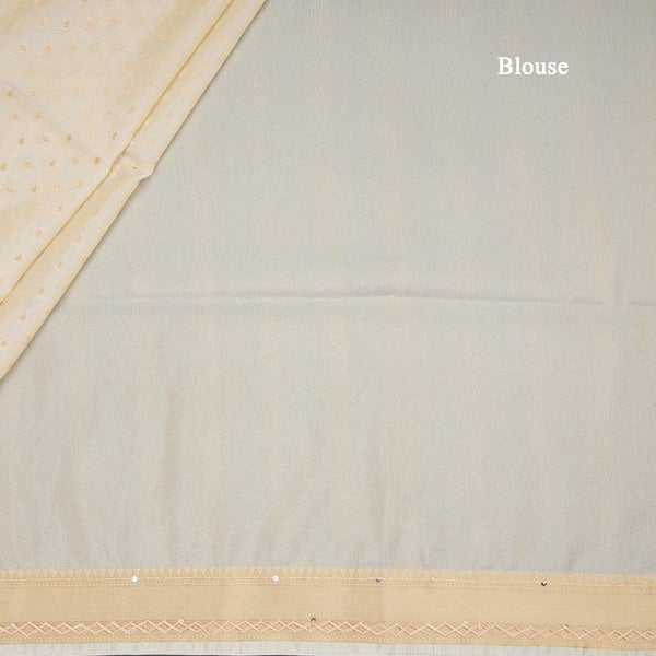 Semi Raw Silk Sandal Zari Worked Saree