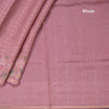 Semi Raw Silk Onion Pink Zari Checked Saree And Embroidered Border
