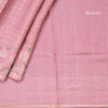 Semi Raw Silk Onion Pink Zari Checked Saree And Embroidered Border - Kumaran Silks
