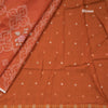 Kota Dark Orange Thread Embroidered Saree