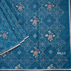 Kota Peacock Blue Thread Embroidered Saree