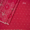 Kota Reddish Pink Thread Embroidered Saree