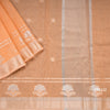 Semi Linen Peach Zari Worked Saree