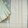 Organza Mint Blue Zari Worked Saree