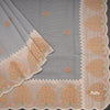 Kota Grey Saree With Applique Work