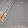 Kota Grey Saree With Applique Work