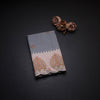 Kota Grey Saree With Applique Work