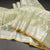 Organza Pista Green Floral Zari Worked Saree