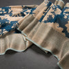Semi Tussar Peacock Blue Floral Printed Saree