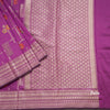 Semi Kataan Magenta Purple Zari Worked Saree