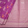 Semi Kataan Magenta Purple Zari Worked Saree