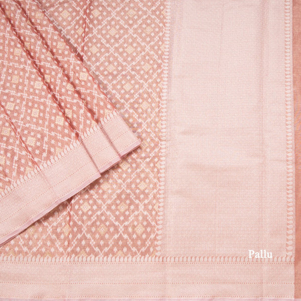 Tissue Shot Colour Embossed Saree