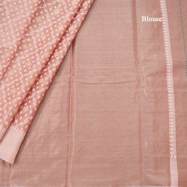 Tissue Shot Colour Embossed Saree