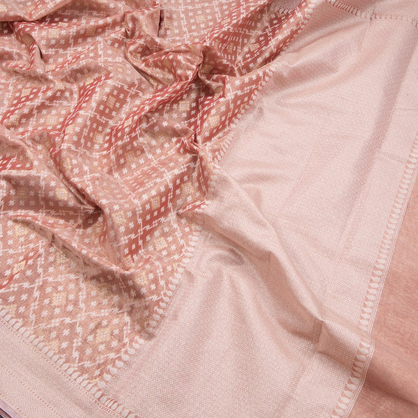 Tissue Shot Colour Embossed Saree