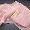 Soft Tissue Rose Pink Floral Thread Work Saree