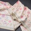 Tussar Cream Floral Printed Saree