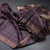 Tussar Dark Purple Checked Saree
