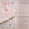 Tussar Cream Floral Printed Saree 02