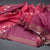 Tussar Dark Pink Printed Saree With Zari Border