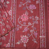 Semi Raw Silk Maroon Floral Printed Saree