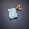 Semi Raw Silk Mint Green Floral Printed Saree 02