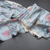 Semi Raw Silk Light Blue Floral Printed Saree