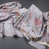 Semi Raw Silk Grey Floral Printed Saree 04