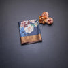 Semi Raw Silk Navy Blue Floral Printed Saree 02